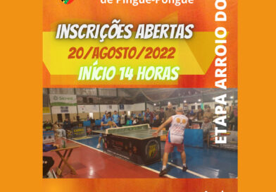 Arroio do Sal recebe a 7ª Etapa do Campeonato Gaúcho de Pingue-Pongue no dia 20 de agosto